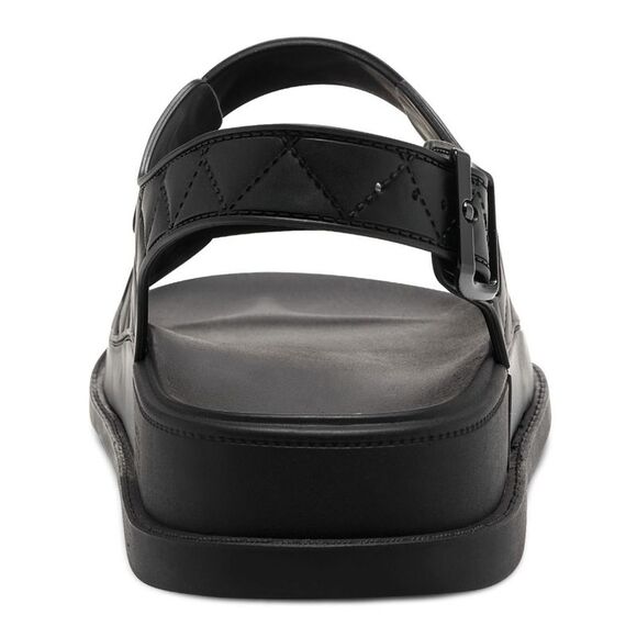 INC Womens Black Adjustable Quilted Liyana Round Toe Buckle Slingback Sandal 9 M - Picture 2 of 4